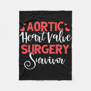 Aortic Heart Surgery Survivor Heart Disease Fleece Blanket