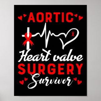 Aortic Heart Valve Surgery Survivor Heart Disease  Poster