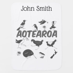 Aotearoa birds NZ Baby Blanket