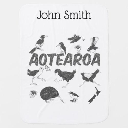 Aotearoa birds NZ Baby Blanket