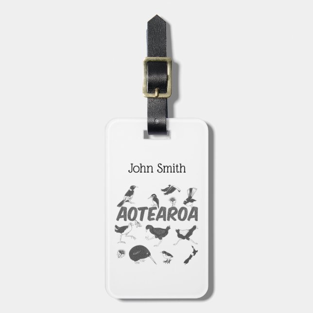 Aotearoa birds NZ Luggage Tag (Front Vertical)