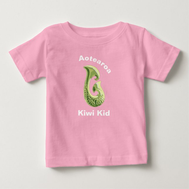 Aotearoa fish hook toddler  baby T-Shirt (Front)