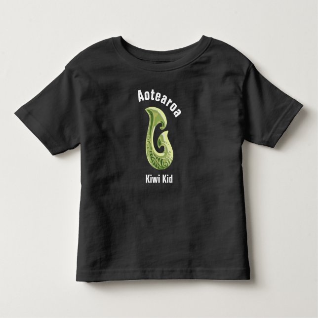 Aotearoa  fish hook   toddler t-shirt (Front)
