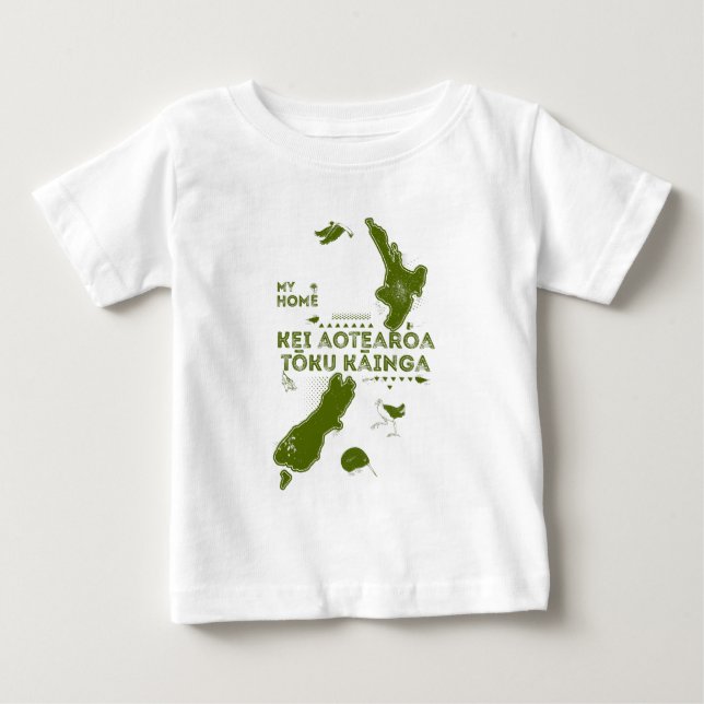 Aotearoa is my home baby T-Shirt (Front)
