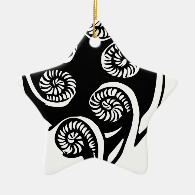 aotearoa koru design ceramic ornament (Front)