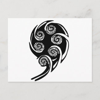 aotearoa koru design postcard