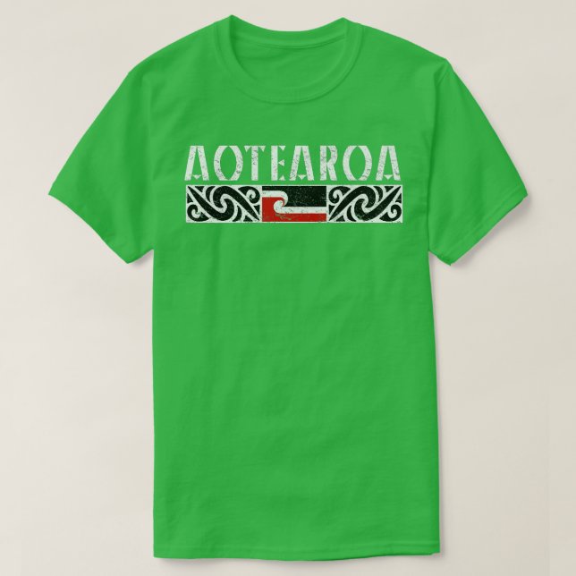 Aotearoa Maori Flag   T-Shirt (Design Front)