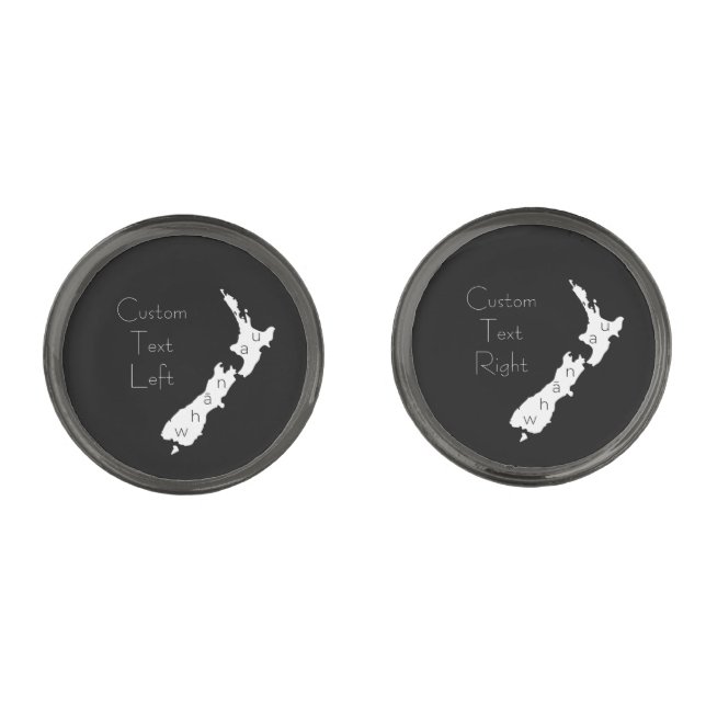 Aotearoa New Zealand Country Kiwi & Whānau  Cufflinks (Front)