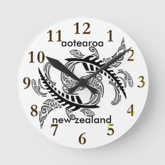 aotearoa new zealand  Fern Round Clock