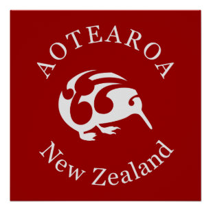Aotearoa New Zealand KIWI POSTER
