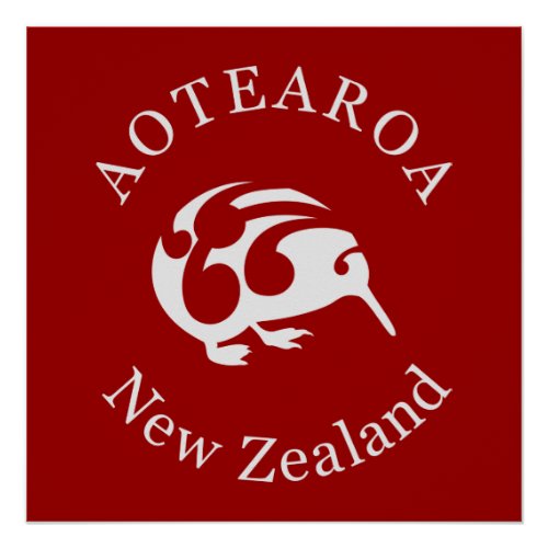 Aotearoa New Zealand KIWI POSTER