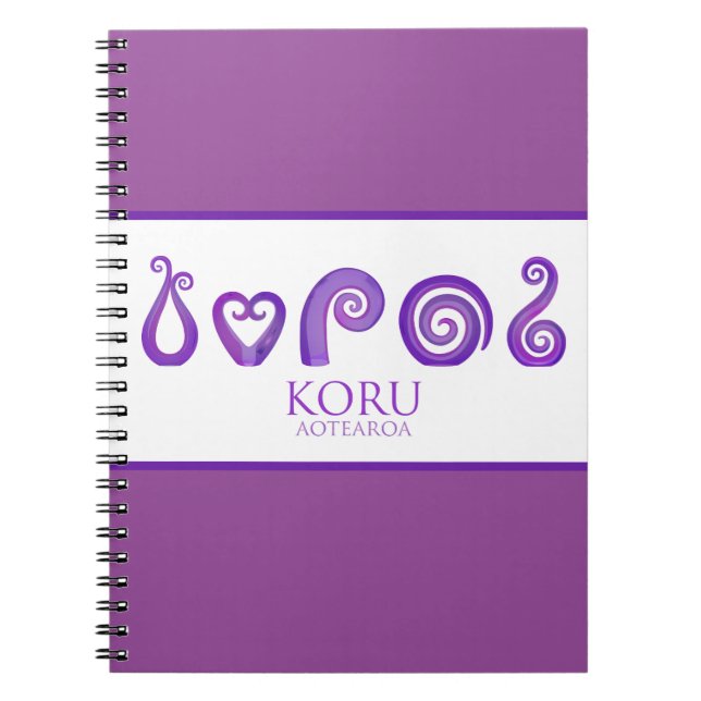 Aotearoa New Zealand Koru - purple Notebook (Front)