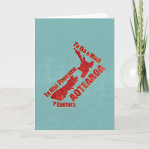 Aotearoa New Zealand Map Card