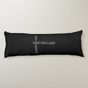 Aotearoa New Zealand, NZ Kiwi Crossword Design  Body Pillow