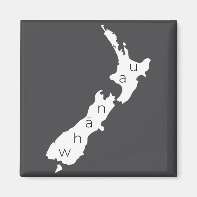 Aotearoa New Zealand With Kiwi Whanau Maori  Magnet (Front)