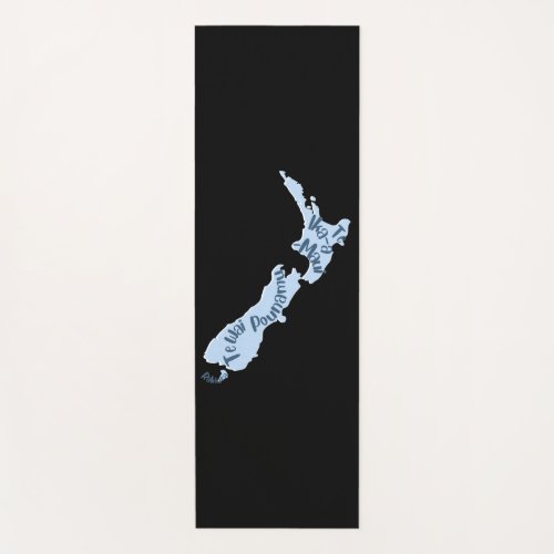 AOTEAROA NZ COUNTRY ISLANDS MAORI NAMES KIWI YOGA MAT