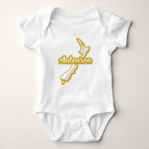 AOTEAROA NZ MAP BABY BODYSUIT