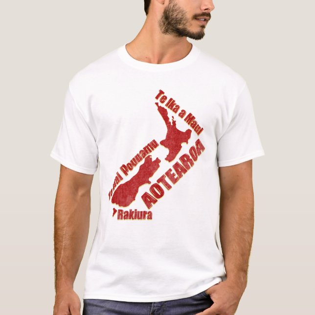 AOTEAROA NZ MAP T-Shirt (Front)