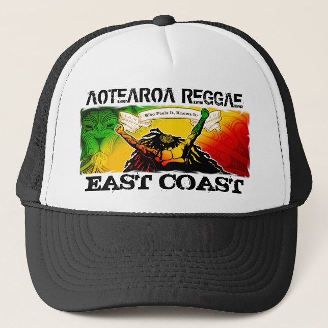 AOTEAROA REGGAE EAST COAST TRUCKER HAT (Front)