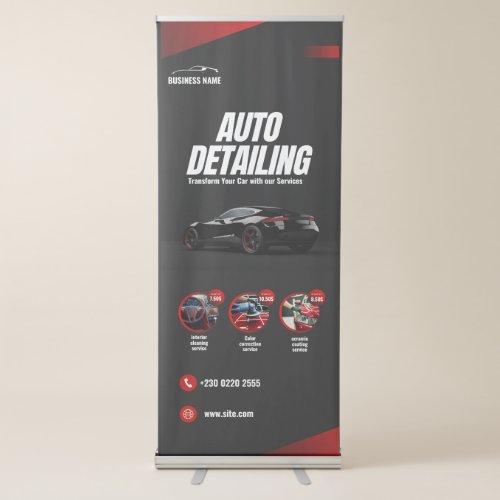 Aout Detailing Cleaning  Retractable Banner