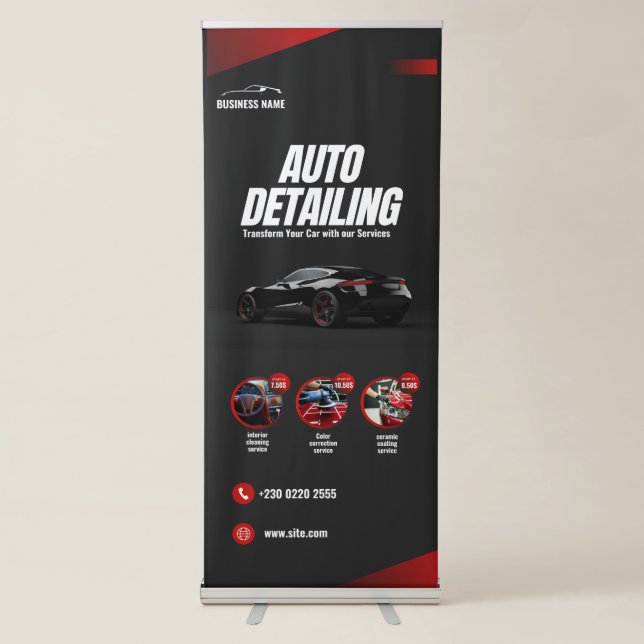 Aout Detailing Cleaning  Retractable Banner (Front)