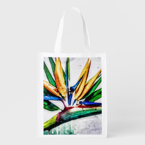  AP10 Bird of Paradise Art Painting 13 Grocery Bag