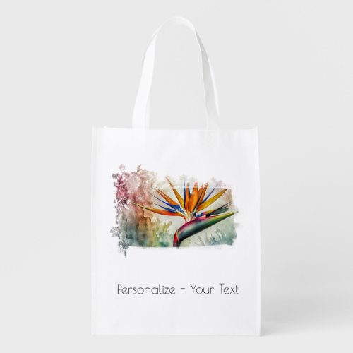  AP10 Bird of Paradise Art Painting 21 Grocery Bag