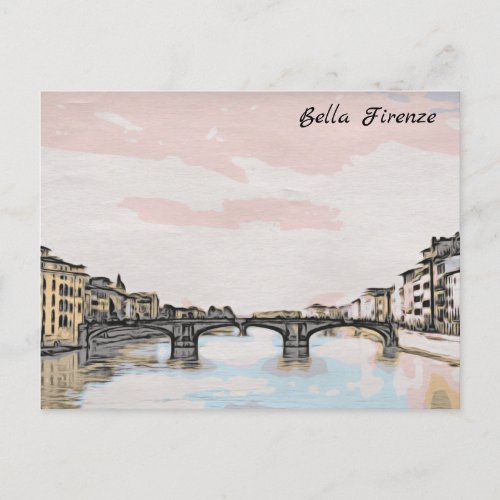  AP12 Bridge Firenze Florence Italy Italian Postcard