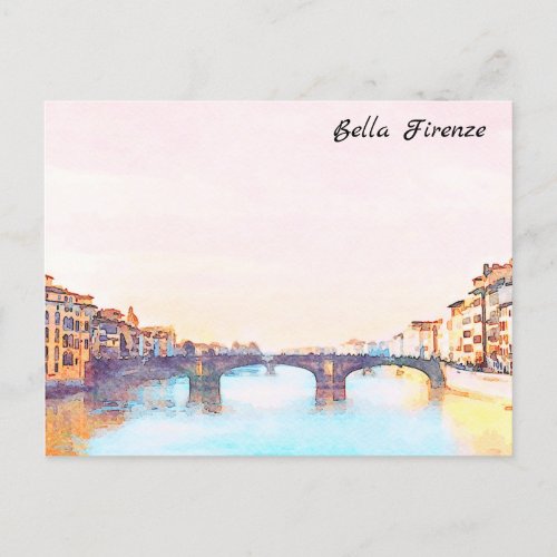  AP12 Bridge Firenze Italy Florence Italian Postcard