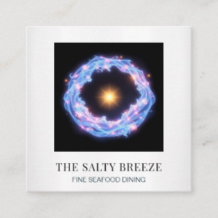 *~* AP13 Beach Wave Yoga Spa Massage Reiki 92 Square Business Card