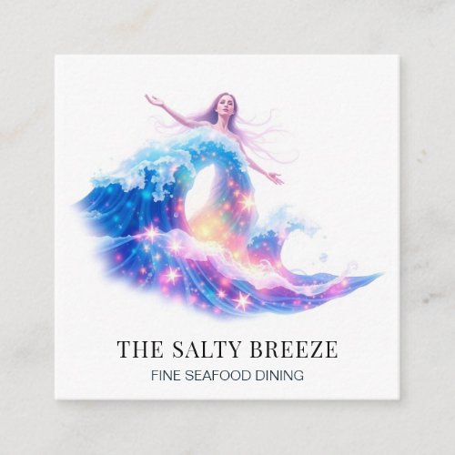 *~* AP13 Healing Beach WAVE Birth of Venus 63 Square Business Card