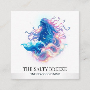 *~* AP13 Healing  Beach WAVE Birth of Venus 72 Square Business Card