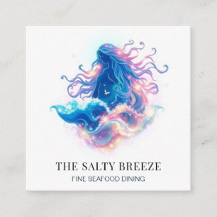 *~* AP13 Healing  Beach WAVE Birth of Venus 72 Square Business Card