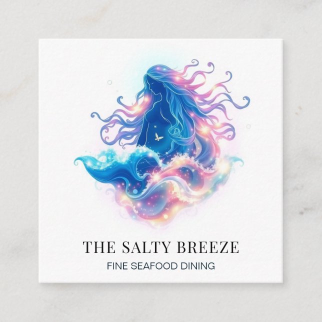 *~* AP13 Healing  Beach WAVE Birth of Venus 72 Square Business Card (Front)