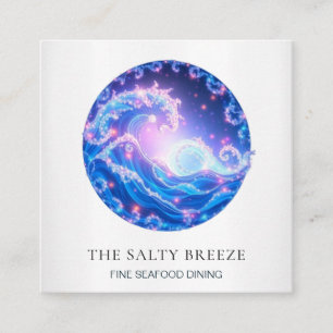 *~* AP13 Nautical Coastal Real Estate Agent 96 Square Business Card