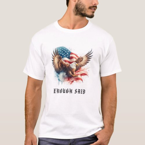  AP16 _ American Flag Bald EAGLE USA Artsy T_Shirt