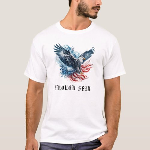  AP16 American Flag  USA Bald Detail EAGLE T_Shirt