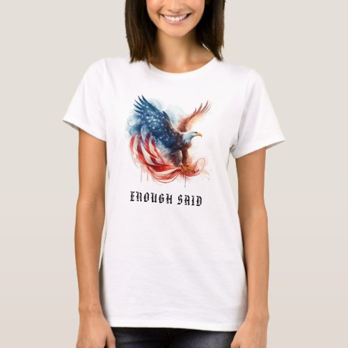  AP16 Detailed American Flag Bald EAGLE USA T_Shirt