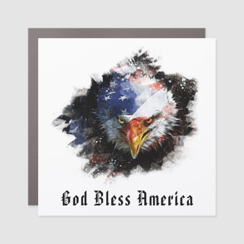  AP16 GOD BLESS AMERICA Flag Patriotic EAGLE Car Magnet