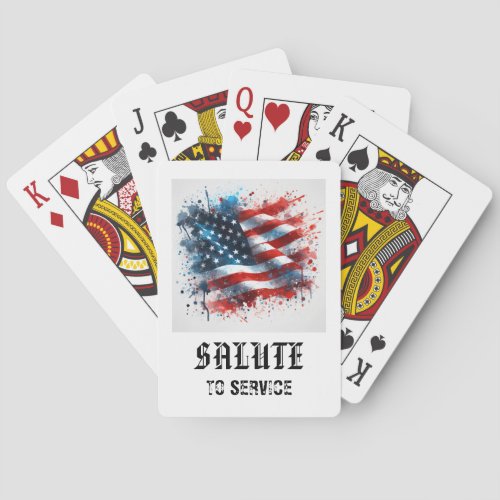 *** AP16 Red White Blue American Flag Play 2 Poker Cards