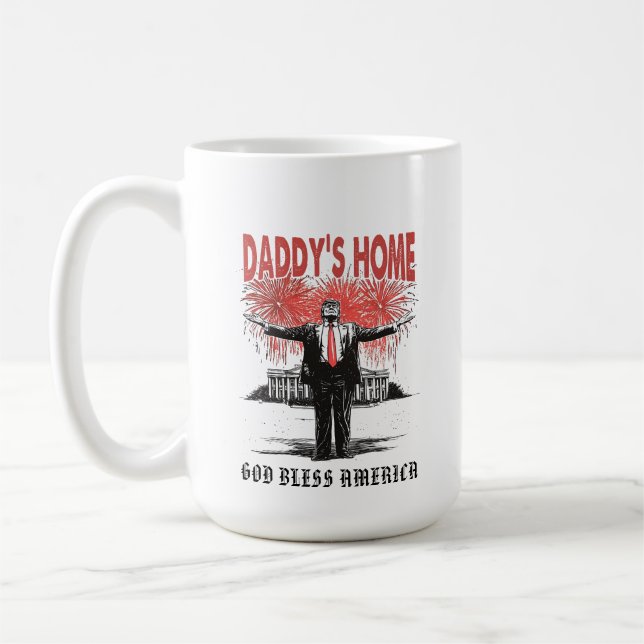 *~* AP16 - Trump Daddy's Home  MAGA White House Coffee Mug (Left)