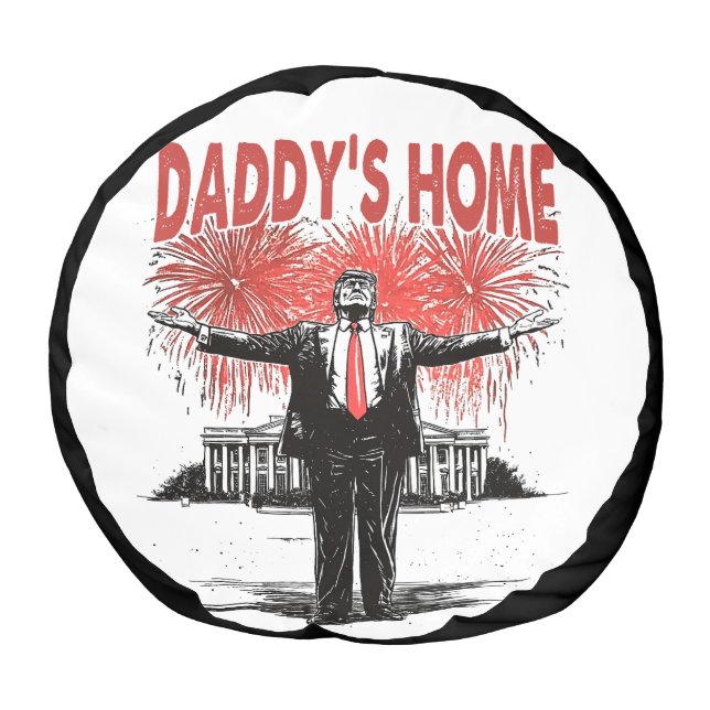 *~* AP16 Trump Daddy's Home MAGA White House Pouf (Top)