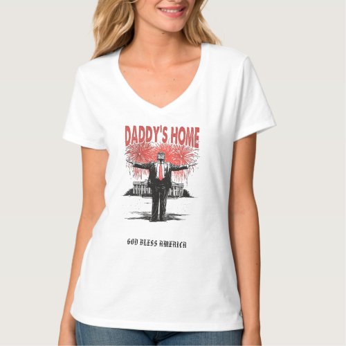 *~* AP16 - Trump Daddy&#39;s Home - MAGA White House T-Shirt