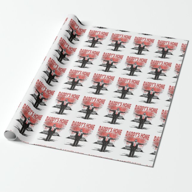 *~* AP16 Trump Daddy's Home MAGA White House Wrapping Paper (Unrolled)