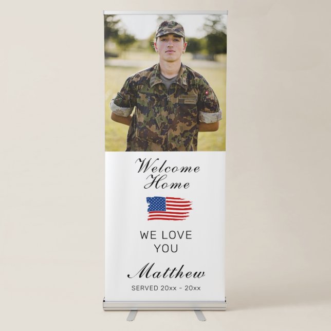 *~* AP16 UPLOAD American Old Glory Flag Patriotic Retractable Banner (Front)
