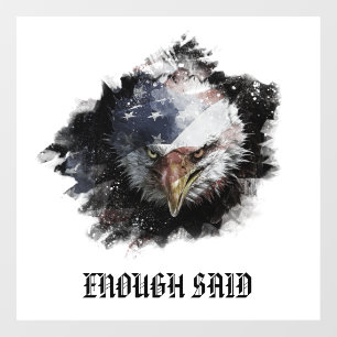 *~*  AP16  USA Flag American Bald EAGLE Patriotic  Window Cling