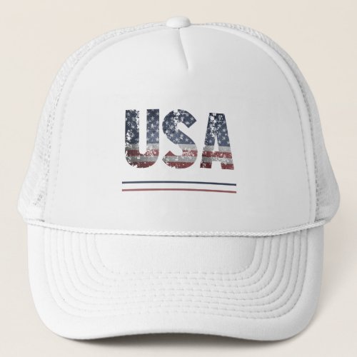  AP16 USA Flag Patriotic American Baseball Trucker Hat