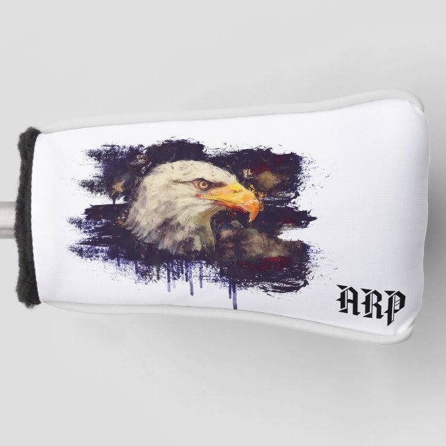 * AP16 USA Golf Putter Cover Patriotic Eagle Flag (Front)