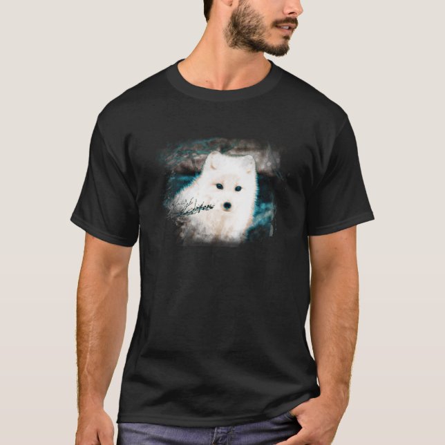 *~* AP18 Snow Fox White Fox Polar Arctic Men's T-Shirt (Front)