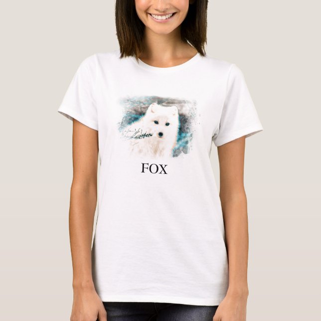 *~* AP18 Trwig Snow Fox White Fox Polar Arctic T-Shirt (Front)